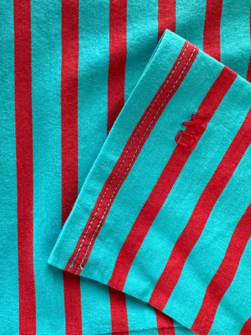 NWT, FRANCES VALENTINE, FAMOUS STRIPE LONG SLEEVE TSHIRT IN PIMA COTTON - Picture 8 of 11